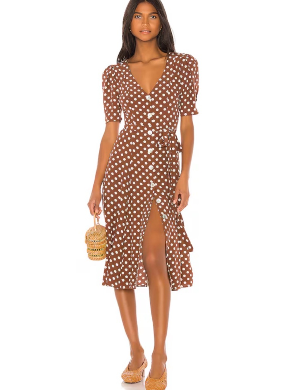NWT Polka Dot Midi Wrap
dress